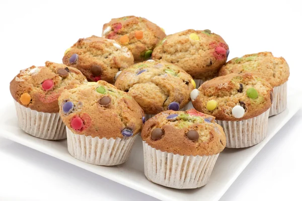 Hausgemachte Muffins oder Cupcakes Stockbild