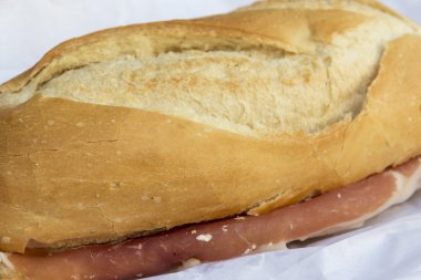 Spanish serrano ham sandwich