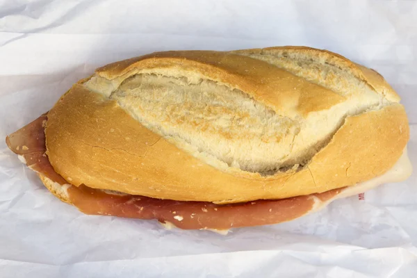 Spanish serrano ham sandwich