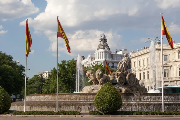 Cibeles Meydanı, Madrid, İspanya — Stok fotoğraf