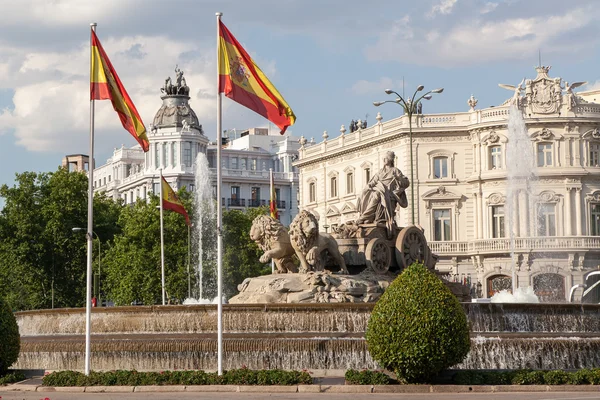 Cibeles Meydanı, Madrid, İspanya — Stok fotoğraf