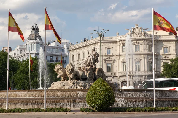 Praça Cibeles, Madrid, Espanha — Fotografia de Stock