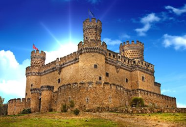 Medieval castle Manzanares - Spain clipart