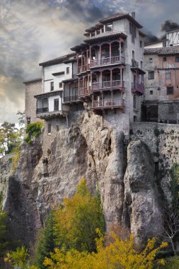 etkileyici İspanya - cuenca evlerde ünlü asma