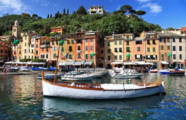 Portofino, İtalya. resimsel Körfezi