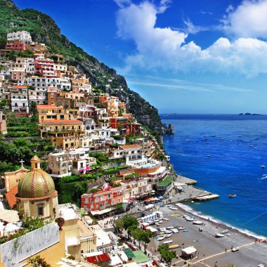 Güzel Positano. Amalfi Sahili. Bella italia serisi