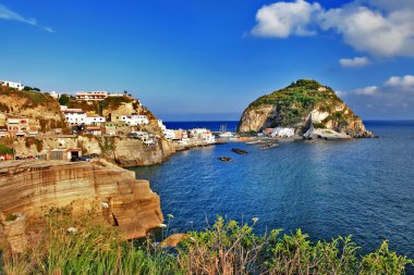İtalya serisi - sant-angelo, Ischia Adası görünümünü seyahat