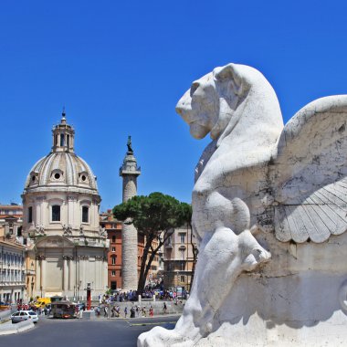 Roman landmarks, Piazza Venezia clipart