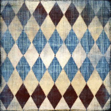 Retro denim arka rhombus desenleri ile