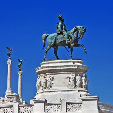 Piazza Venezia Rome, Italy. Monument for Victor Emenuel II clipart