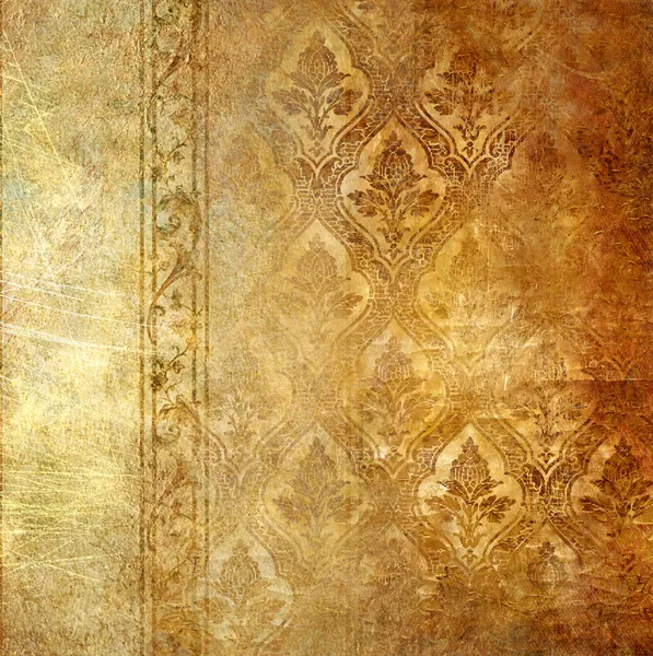 Vintage shabby wall paper with classy patterns — Stock Photo, Image