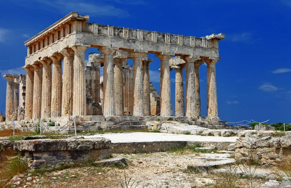 Temple of Orfeas in Aegina island, the prototipe of Acropolis — Stock Photo, Image