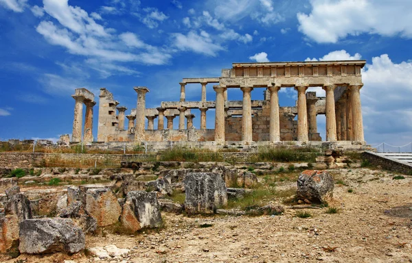 Tempel der Orfeas auf der Insel Ägina, das Prototium der Akropolis — Stockfoto