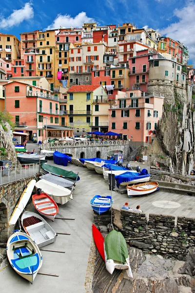 Cores da ensolarada série Itália - Monarolla, Cinque terre — Fotografia de Stock