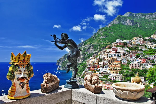 Pictorial sunny Italy series - beautiful Positano — Stock Photo, Image