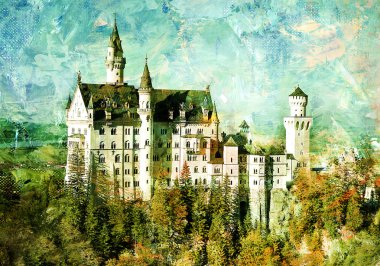 Almanya 'daki Neuschwanstein kalesi