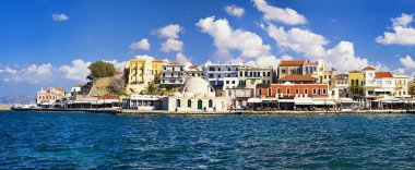 eski liman Chania - Girit güzel panoramik manzaralı