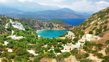 turkuaz lagün dağlar - crete, Yunanistan