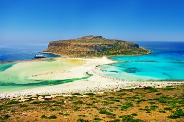 güzel plajları, Yunanistan - Girit balos Körfezi