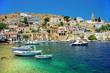 Amazing Greece - pictorial island Symi clipart