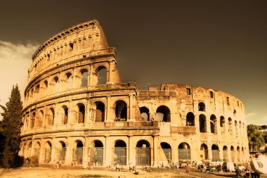 Colosseum - italian landmarks series-artistic toned picture clipart