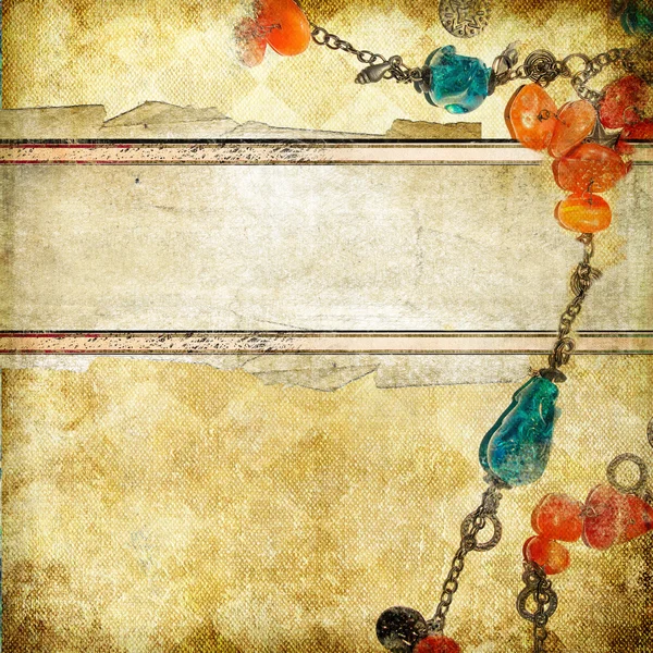 Retro background with beads — Stock Photo, Image