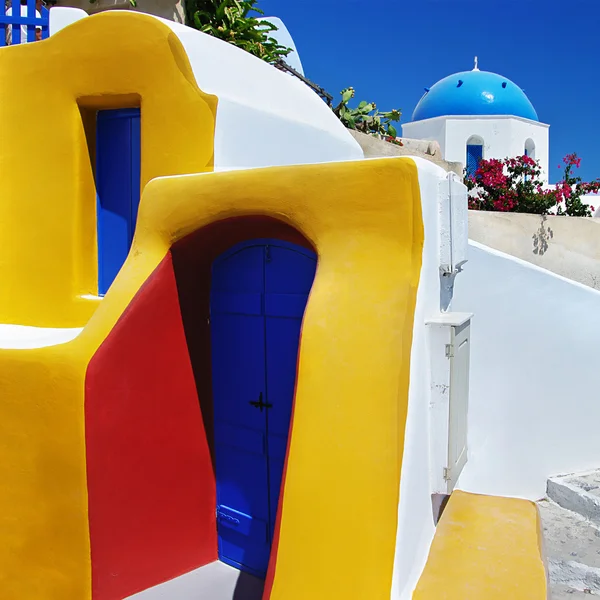 Erstaunliche Santorini - Farben der griechischen Serie — Stockfoto