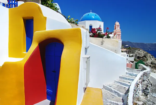 Erstaunliche Santorini - Farben der griechischen Serie — Stockfoto