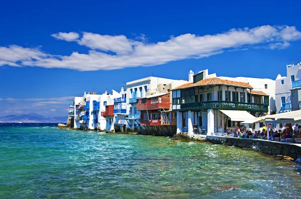 ""Klein Venedig" - berühmter Teil der griechischen Insel Mykonos — Stockfoto