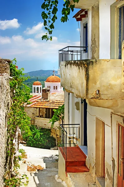Greek streets and monasteries — Stock Photo, Image
