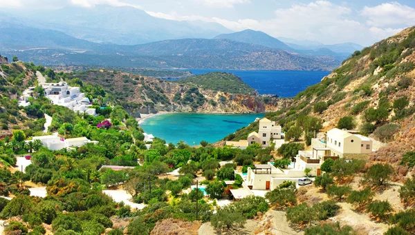 Turquoise lagoon in mountains - Crete, Greece — Stock Photo, Image