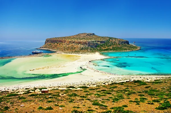 Belle spiagge della Grecia - baia di Creta Balos — Foto Stock