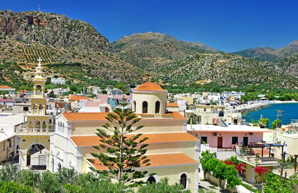 Cretan town Paleohora - view with church — Stock Photo, Image