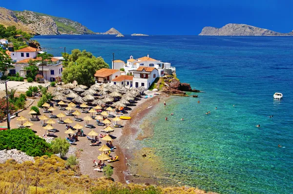 Yunanistan - hydra Adası resimsel plajlar — Stok fotoğraf