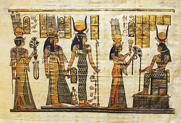 Egyptische ceremoniële papyrus — Stockfoto