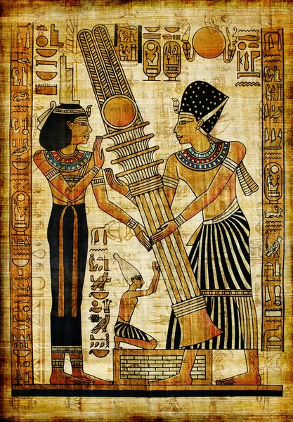 Starověký egyptský papyrus pergamen — Stock fotografie