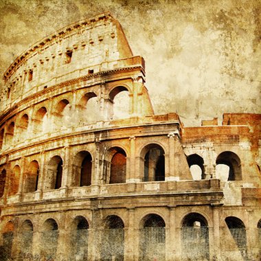 Colosseum - great italian landmarks series clipart