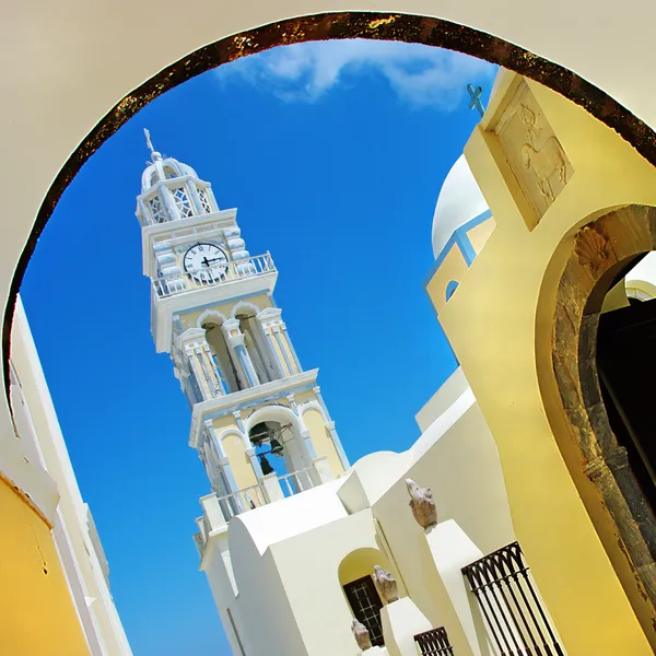 Kostely krásná Santorini — Stock fotografie