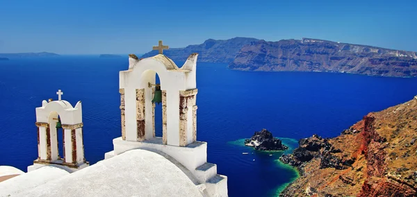 Branco-azul bonito Santorini — Fotografia de Stock