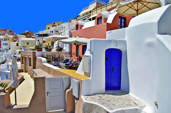 Santorini - architettura cicladica tradizionale — Foto Stock