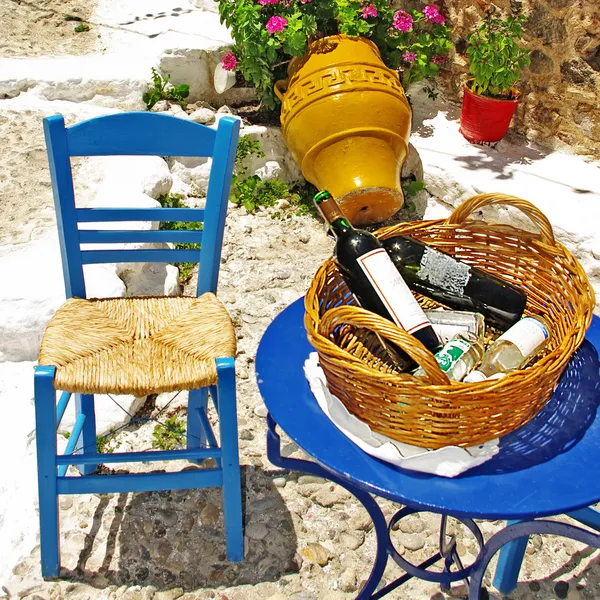 Serie tradicional de Grecia - tabernas callejeras — Foto de Stock