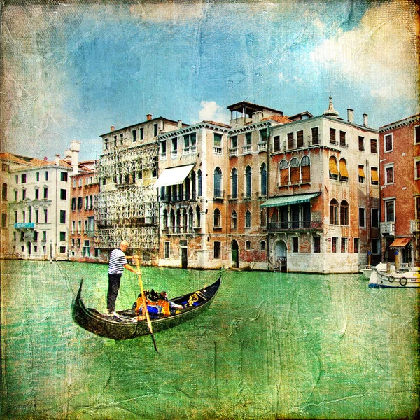 Colores de Venecia - obra de arte en la serie de estilo de pintura — Foto de Stock