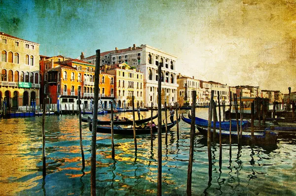 Venise incroyable - œuvre d'art dans le style de la peinture — Photo