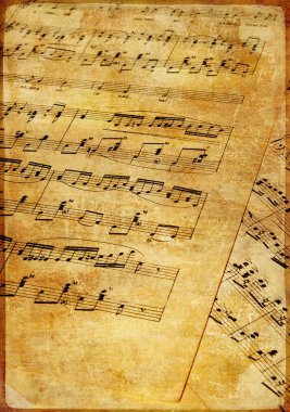 Vintage müzik sayfaları