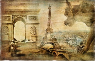Paris gizem - retro tarzı sanat