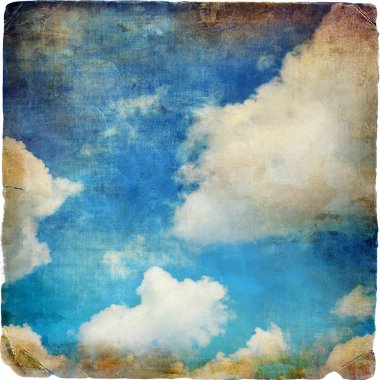 Retro styled sky paper texture