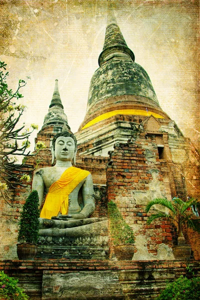 Antico tempio di Ayutthaya — Foto Stock