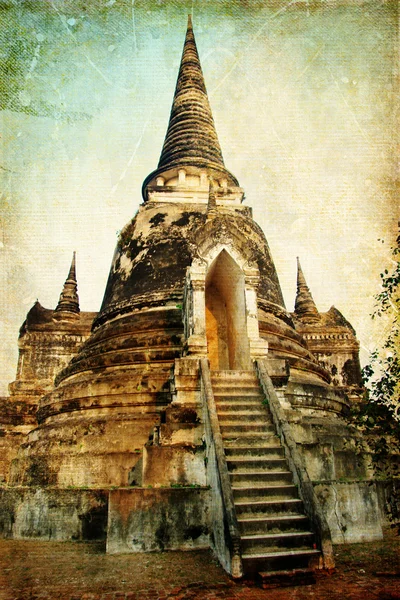 Starověký chrám v ayutthaya — Stock fotografie