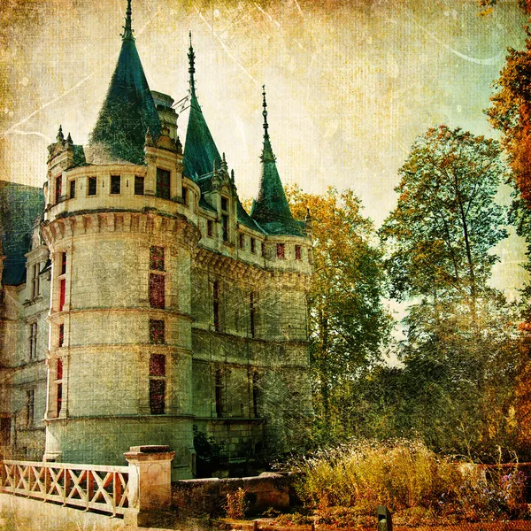 Castles of France - vintage series — Stock Photo, Image