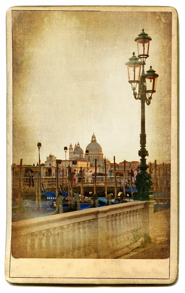 Evropské památky série - vintage karty Benátky — Stock fotografie